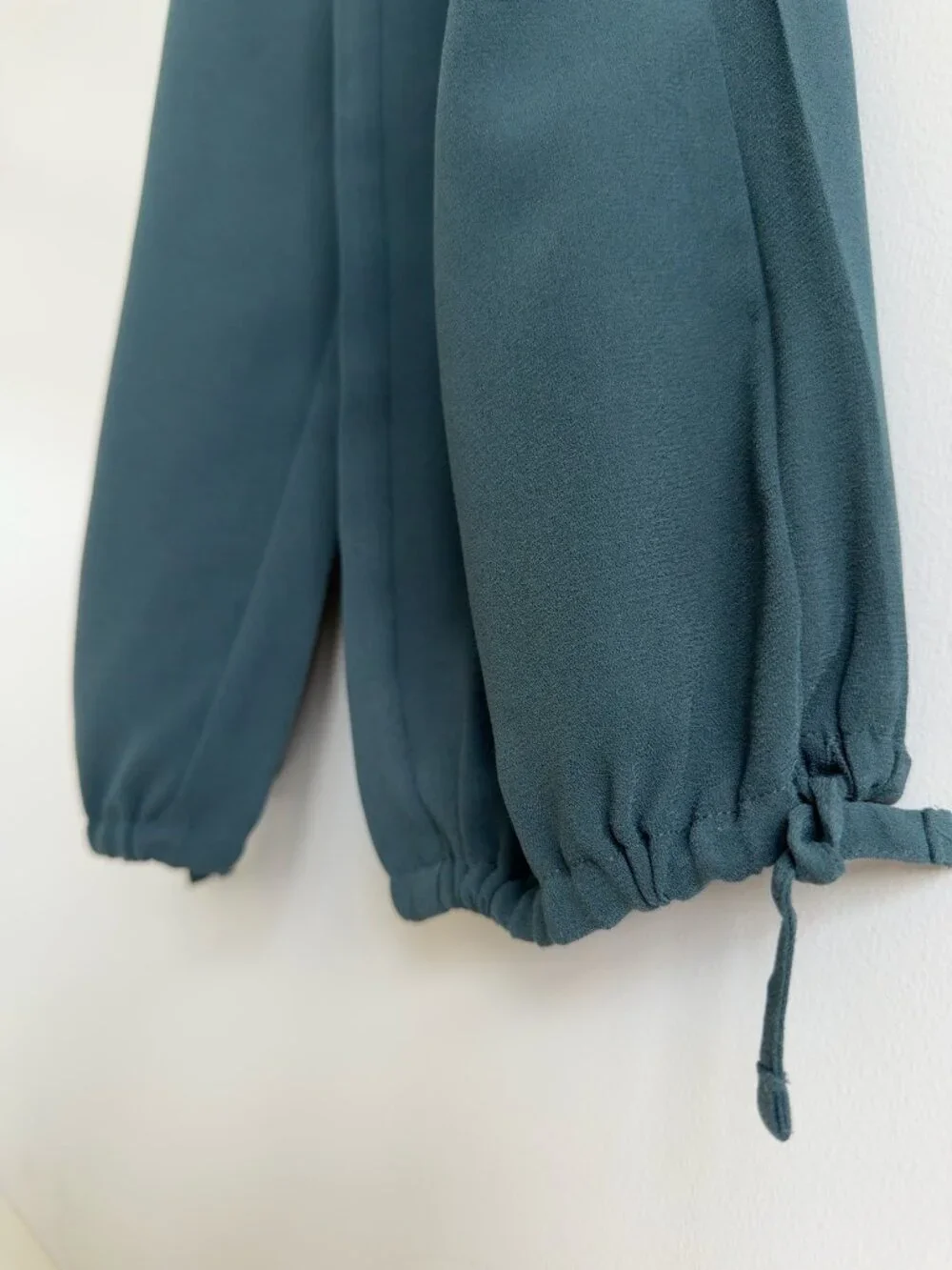 Madewell Forest Green Wrap Jumpsuit Medium Adjustable Straps Tie Ankle